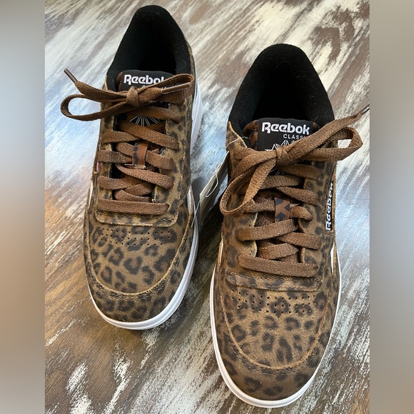 Reebok Club C Double Revenge Leopard Print Shoes Woman Size 7 (FW7952). NWT. - Picture 1 of 11